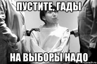 пустите, гады на выборы надо