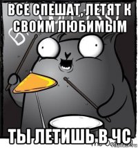 все спешат, летят к своим любимым ты летишь в чс