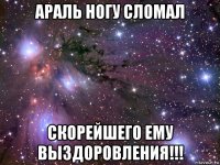 араль ногу сломал скорейшего ему выздоровления!!!