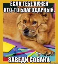 если тебе нужен кто-то благодарный, заведи собаку.
