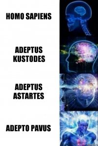Homo Sapiens Adeptus Kustodes Adeptus Astartes ADEPTO PAVUS