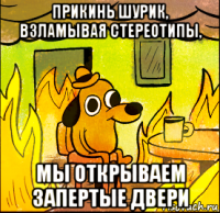 прикинь шурик, взламывая стереотипы, мы открываем запертые двери