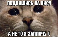 подпишись на инсу а-не то я-заплачу :(