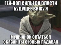 гей-поп силы во власти будущее вижу я мужчиной остаться обязан ты о юный падаван