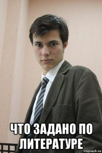  что задано по литературе