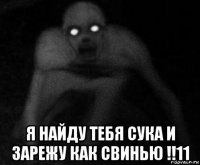  я найду тебя сука и зарежу как свинью !!11