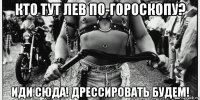 кто тут лев по-гороскопу? иди сюда! дрессировать будем!