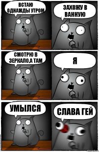 Встаю однажды утром Захожу в ванную Смотрю в зеркало,а там Я умылся Слава гей