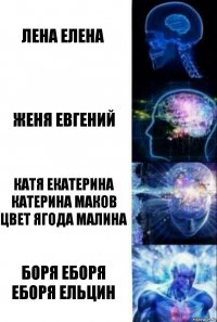 Лена Елена Женя Евгений Катя Екатерина Катерина маков цвет ягода малина Боря еборя Еборя Ельцин