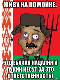 живу на помойке. это ебучая кацапня и пукин несут за это ответственность!