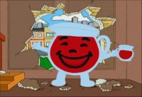 Создать мем Kool-Aid Man