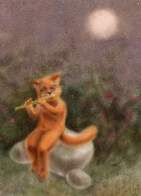 Создать мем Кот флейтист