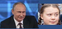 Создать мем Путин-тунберг