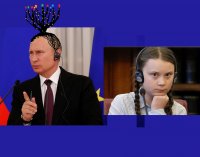 Создать мем Путин-тунберг