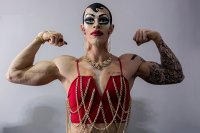 Создать мем Super men