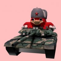 Создать мем Уганда наклз на танке
