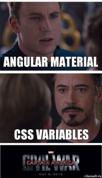 Angular material CSS variables