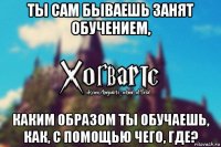 ты сам бываешь занят обучением, каким образом ты обучаешь, как, с помощью чего, где?