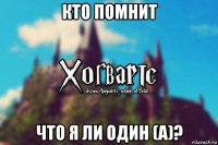 кто помнит что я ли один (а)?