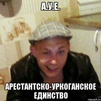 а.у.е. арестантско-уркоганское единство