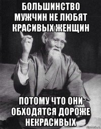 большинство мужчин не любят красивых женщин потому что они обходятся дороже некрасивых