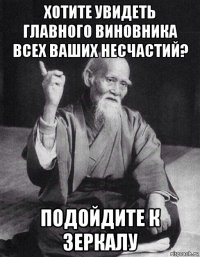 хотите увидеть главного виновника всех ваших несчастий? подойдите к зеркалу