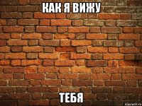 как я вижу тебя