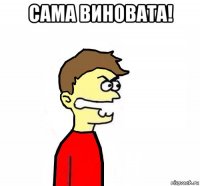 сама виновата! 