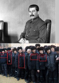Создать мем Сталин и урки
