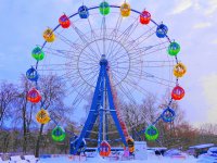 Создать мем Зима Колесо обозрения Муром
