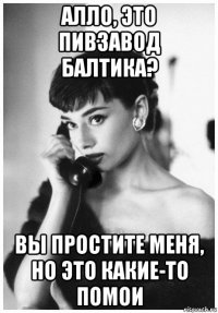 алло, это пивзавод балтика? вы простите меня, но это какие-то помои