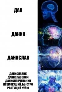 Дан Даник Данислав Даниславик Даниславович Даниславченский всемогущий, быстро растущий хуйю