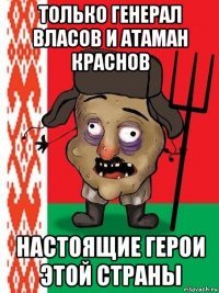 только генерал власов и атаман краснов настоящие герои этой страны