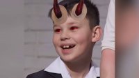 Создать мем Адский ребенок