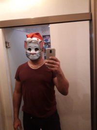 Создать мем Маска котика