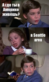 А где ты в Америке живёшь? в Seattle area 