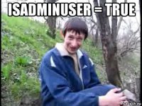 isadminuser = true 