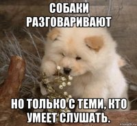 собаки разговаривают но только с теми, кто умеет слушать.