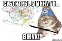 субтитры. 5 минут и... вжух!