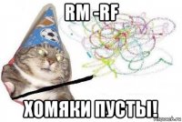 rm -rf хомяки пусты!