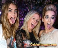 Создать мем Cara Delevingne - Язык