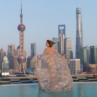 Создать мем Emma Watson - Shanghai