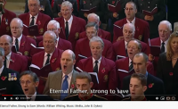 Создать мем Eternal Father Strong to Save