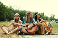 Создать мем Music hippies