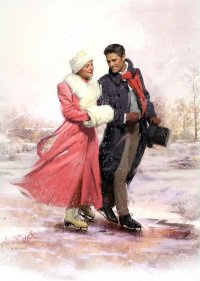 Создать мем ПАРА НА КОНЬКАХ