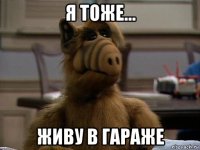 я тоже... живу в гараже