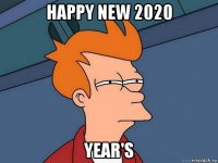 happy new 2020 year's