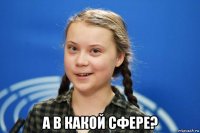  а в какой сфере?