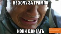 не хочу за трампа кони двигать