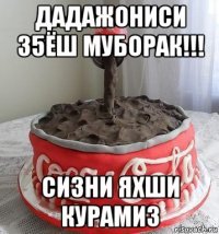 дадажониси 35ёш муборак!!! сизни яхши курамиз